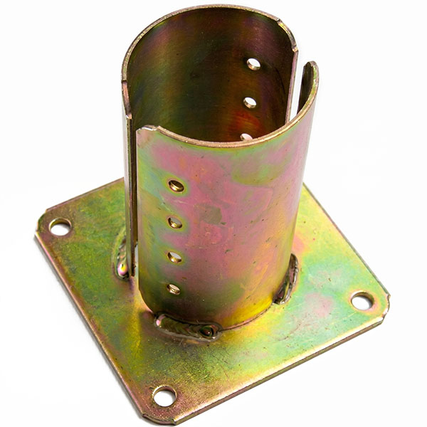 MINUTEX Supporto per Travi Tonde con Piastra in Acciaio Zincato